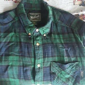 WOOLRICH Plaid Button Up Size L